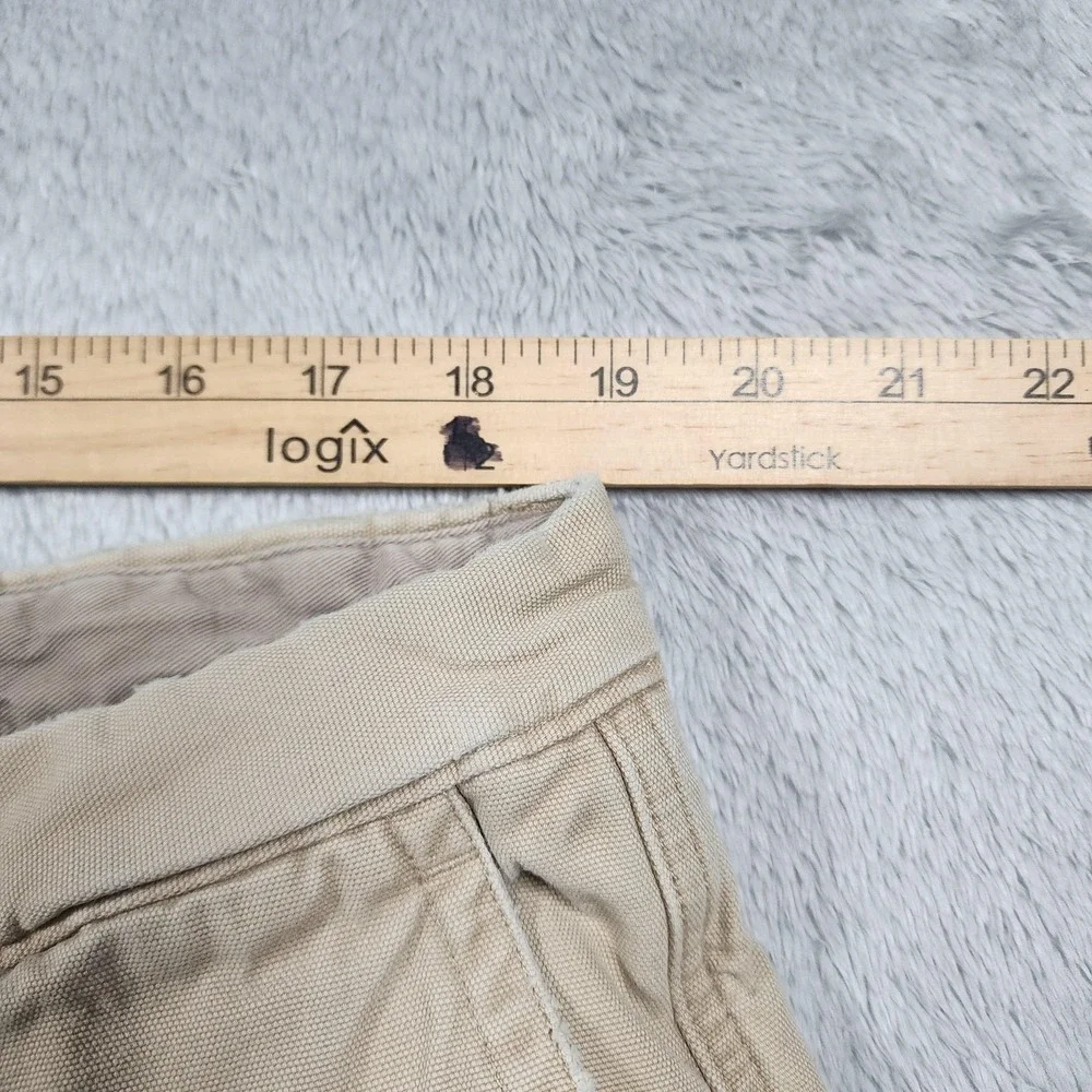VINTAGE LL Bean Pants Mens 42x34 (Fits 38x32) Beige Flannel‎ Lined Chino Winter